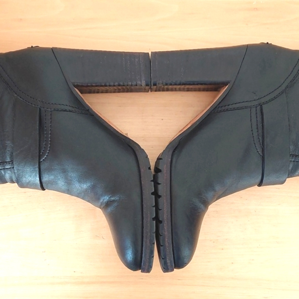 Jimmy Choo Black Ankle Boots with Gold Buckles - Picture 6 of 16